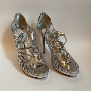 Prada silver heels
